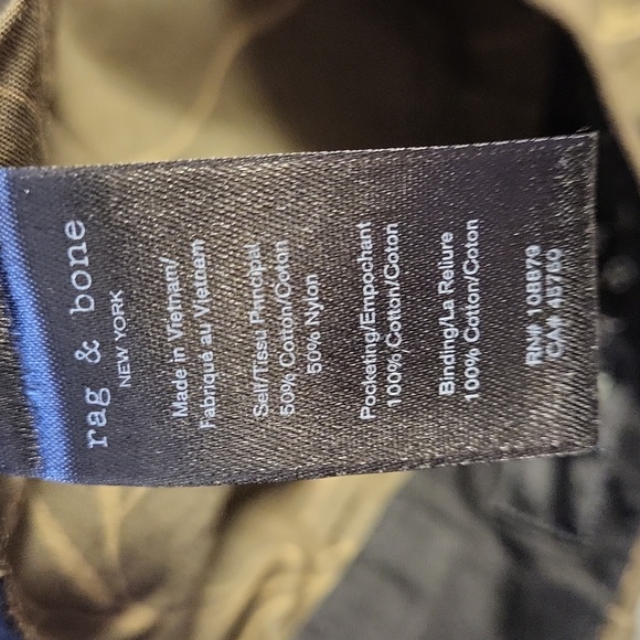 rag & bone Jackson Shorts Olive Green Bird Fauna Pleat Front Pockets Size 28 - Picture 11 of 14